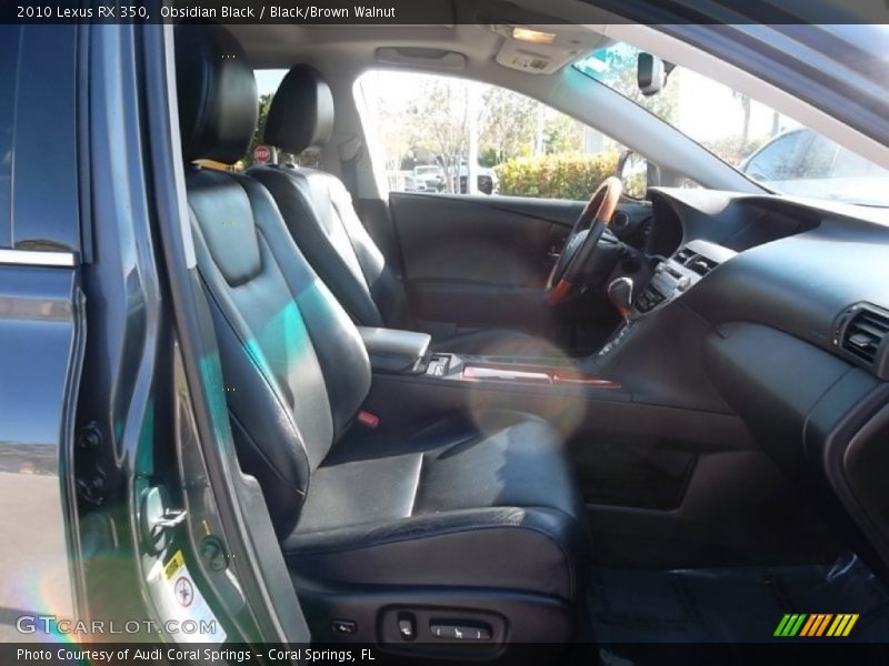 Obsidian Black / Black/Brown Walnut 2010 Lexus RX 350