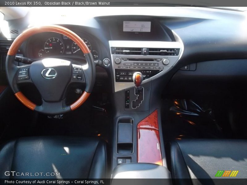 Obsidian Black / Black/Brown Walnut 2010 Lexus RX 350