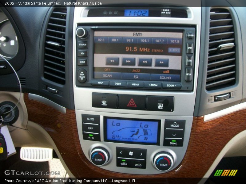 Natural Khaki / Beige 2009 Hyundai Santa Fe Limited