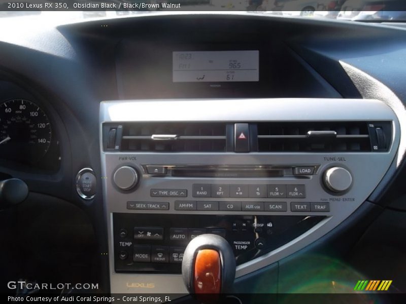 Obsidian Black / Black/Brown Walnut 2010 Lexus RX 350