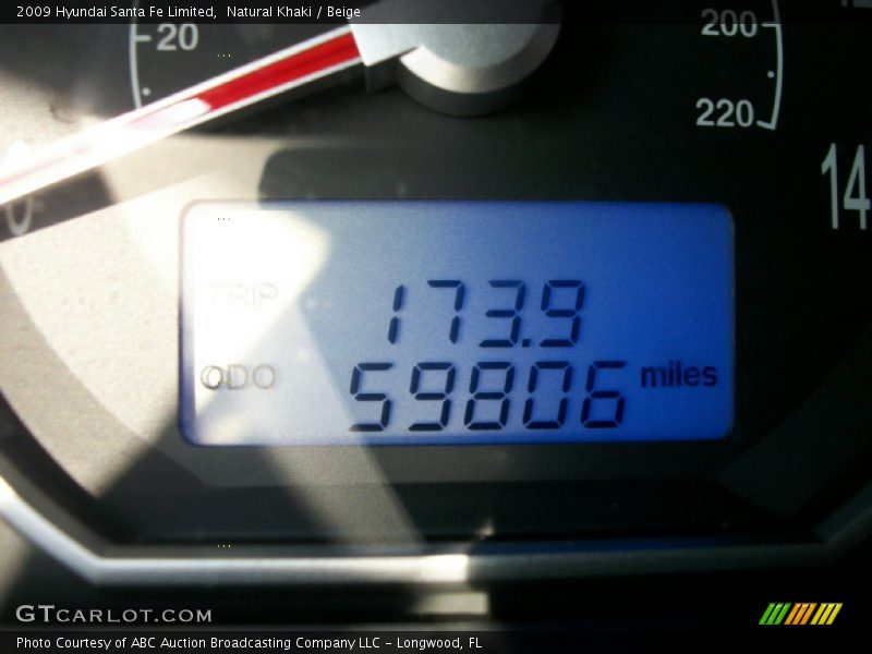 Natural Khaki / Beige 2009 Hyundai Santa Fe Limited