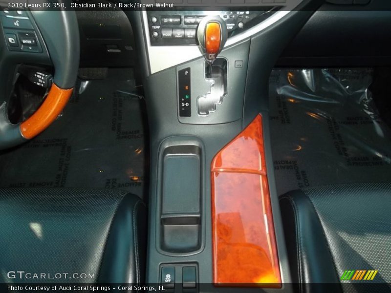 Obsidian Black / Black/Brown Walnut 2010 Lexus RX 350