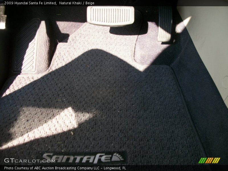 Natural Khaki / Beige 2009 Hyundai Santa Fe Limited