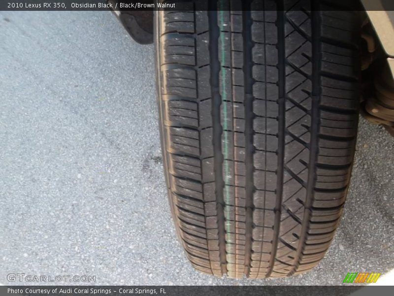 Obsidian Black / Black/Brown Walnut 2010 Lexus RX 350