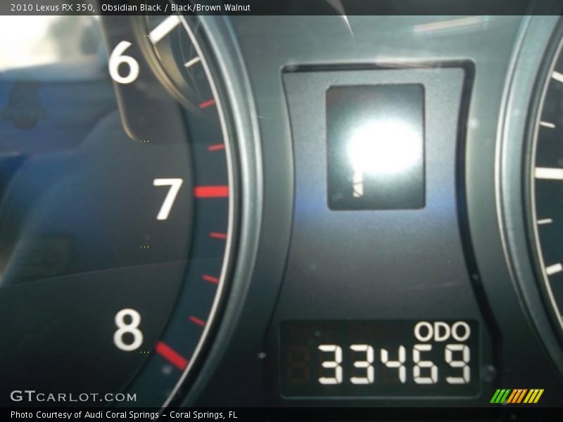 Obsidian Black / Black/Brown Walnut 2010 Lexus RX 350