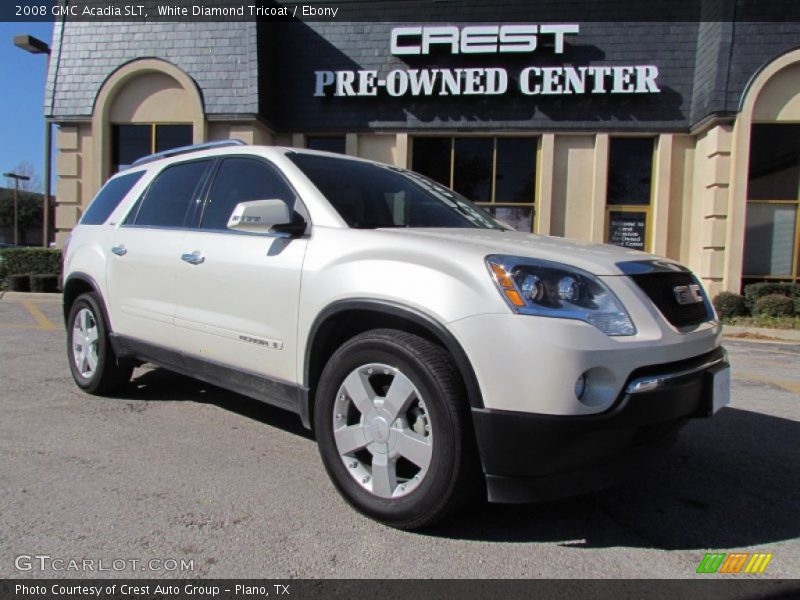White Diamond Tricoat / Ebony 2008 GMC Acadia SLT
