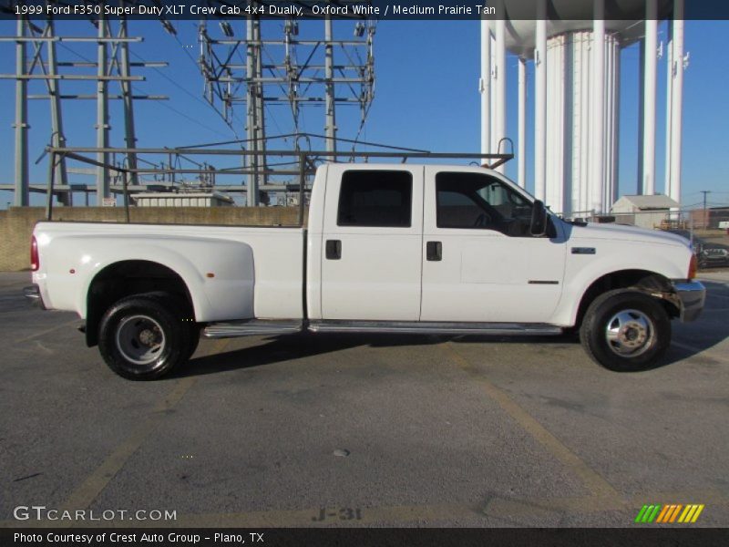 Oxford White / Medium Prairie Tan 1999 Ford F350 Super Duty XLT Crew Cab 4x4 Dually