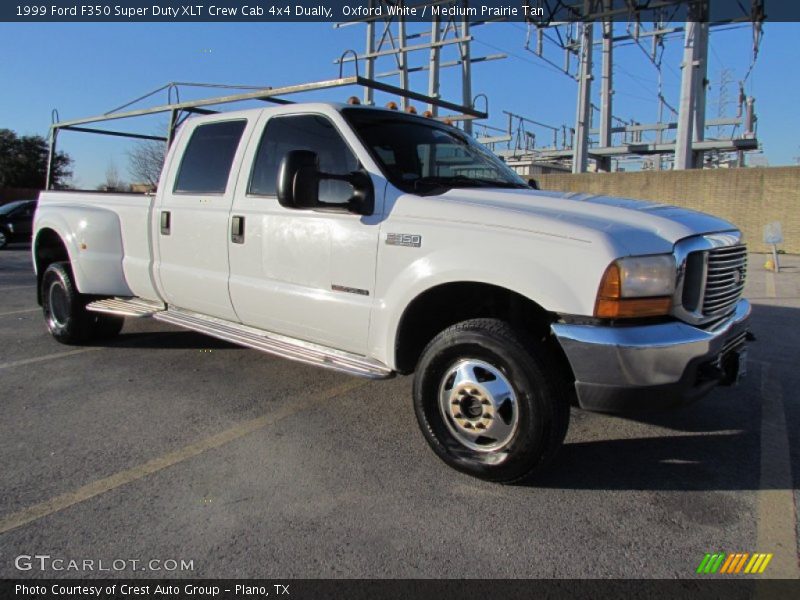 Oxford White / Medium Prairie Tan 1999 Ford F350 Super Duty XLT Crew Cab 4x4 Dually