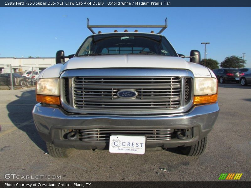 Oxford White / Medium Prairie Tan 1999 Ford F350 Super Duty XLT Crew Cab 4x4 Dually