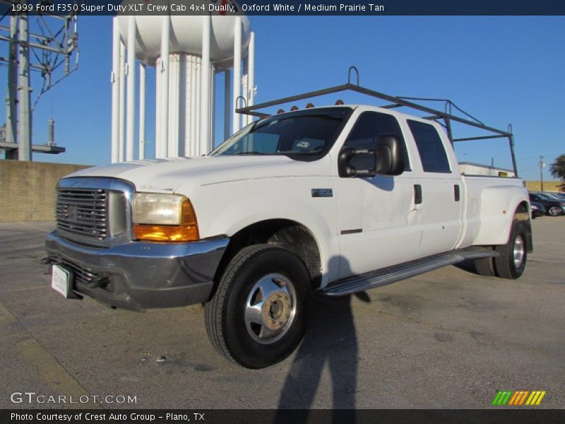 Oxford White / Medium Prairie Tan 1999 Ford F350 Super Duty XLT Crew Cab 4x4 Dually