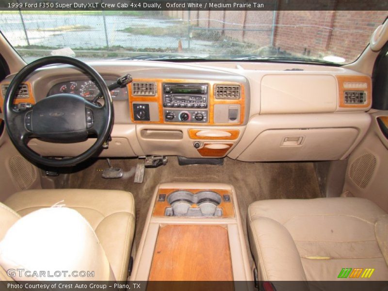 Oxford White / Medium Prairie Tan 1999 Ford F350 Super Duty XLT Crew Cab 4x4 Dually