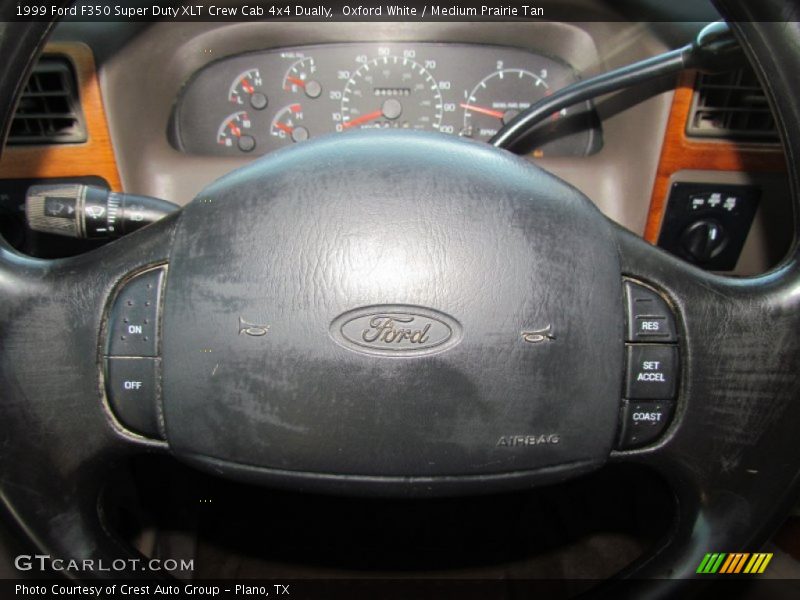 Oxford White / Medium Prairie Tan 1999 Ford F350 Super Duty XLT Crew Cab 4x4 Dually
