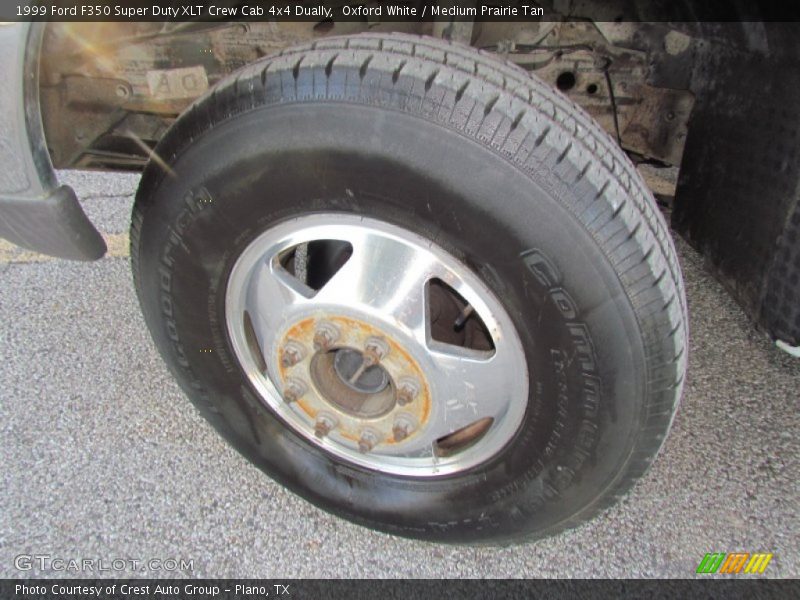 Oxford White / Medium Prairie Tan 1999 Ford F350 Super Duty XLT Crew Cab 4x4 Dually