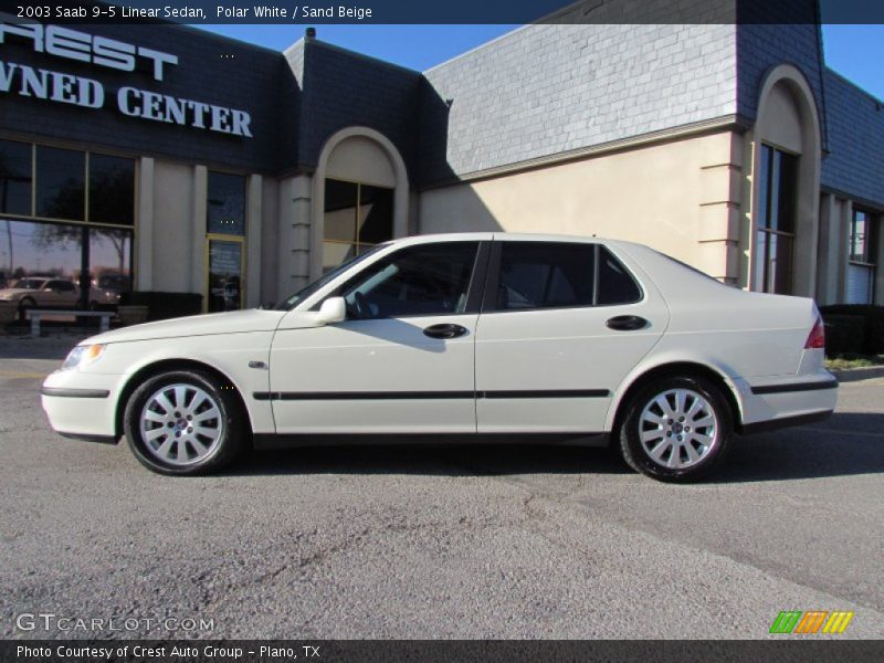 Polar White / Sand Beige 2003 Saab 9-5 Linear Sedan