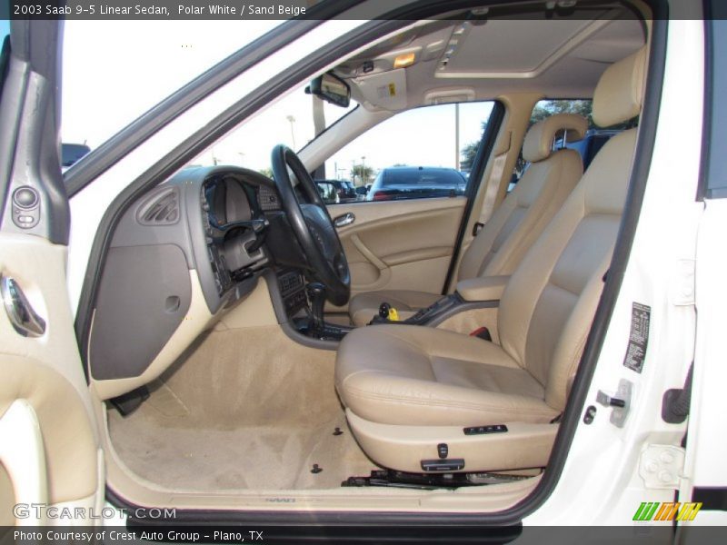 Polar White / Sand Beige 2003 Saab 9-5 Linear Sedan