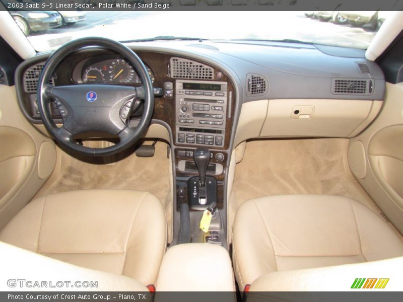 Polar White / Sand Beige 2003 Saab 9-5 Linear Sedan