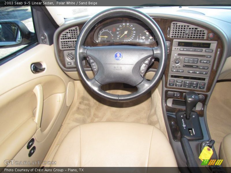 Polar White / Sand Beige 2003 Saab 9-5 Linear Sedan