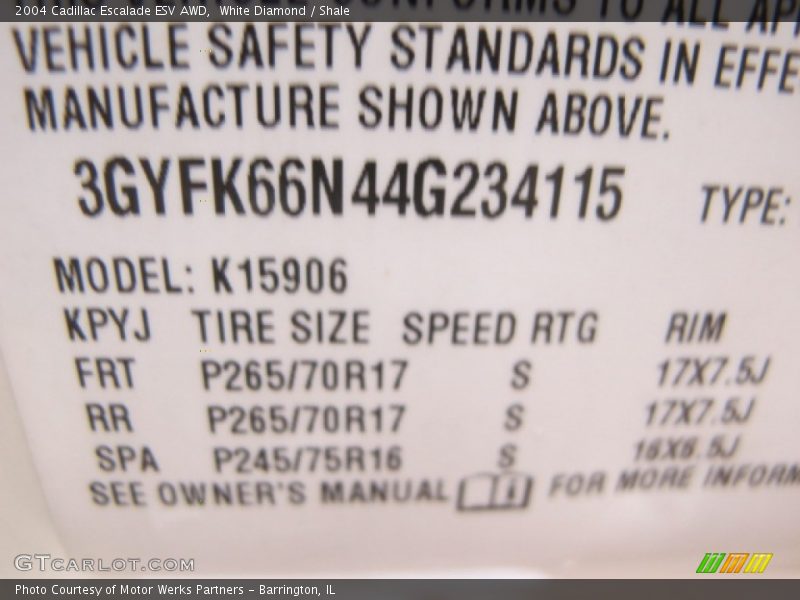White Diamond / Shale 2004 Cadillac Escalade ESV AWD