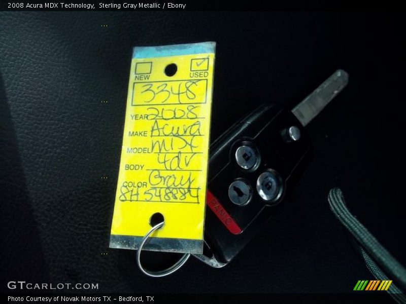 Sterling Gray Metallic / Ebony 2008 Acura MDX Technology