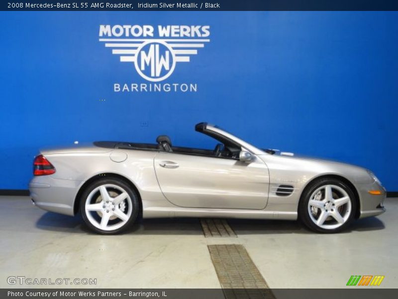 Iridium Silver Metallic / Black 2008 Mercedes-Benz SL 55 AMG Roadster