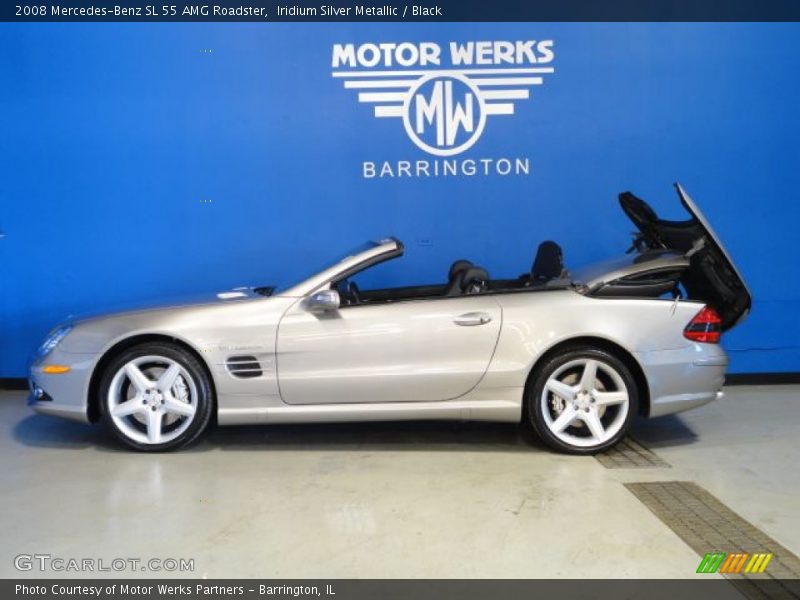 Iridium Silver Metallic / Black 2008 Mercedes-Benz SL 55 AMG Roadster
