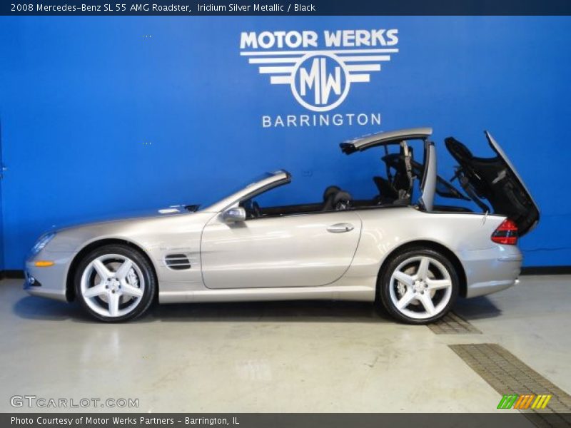 Iridium Silver Metallic / Black 2008 Mercedes-Benz SL 55 AMG Roadster