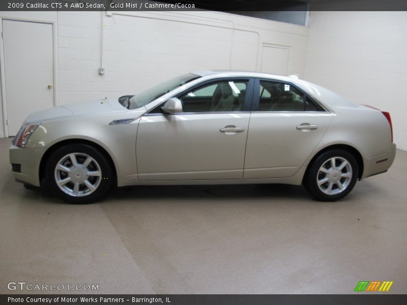 Gold Mist / Cashmere/Cocoa 2009 Cadillac CTS 4 AWD Sedan
