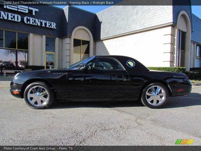 Evening Black / Midnight Black 2002 Ford Thunderbird Premium Roadster