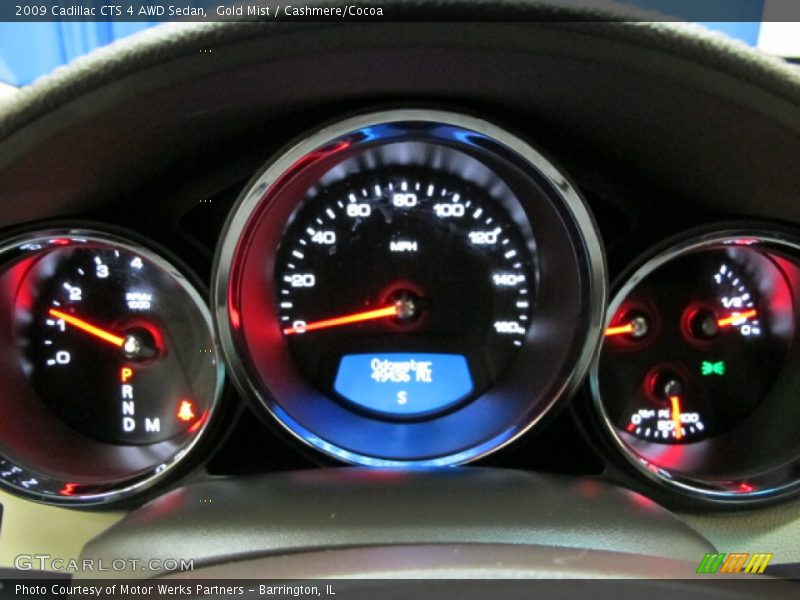 Gold Mist / Cashmere/Cocoa 2009 Cadillac CTS 4 AWD Sedan