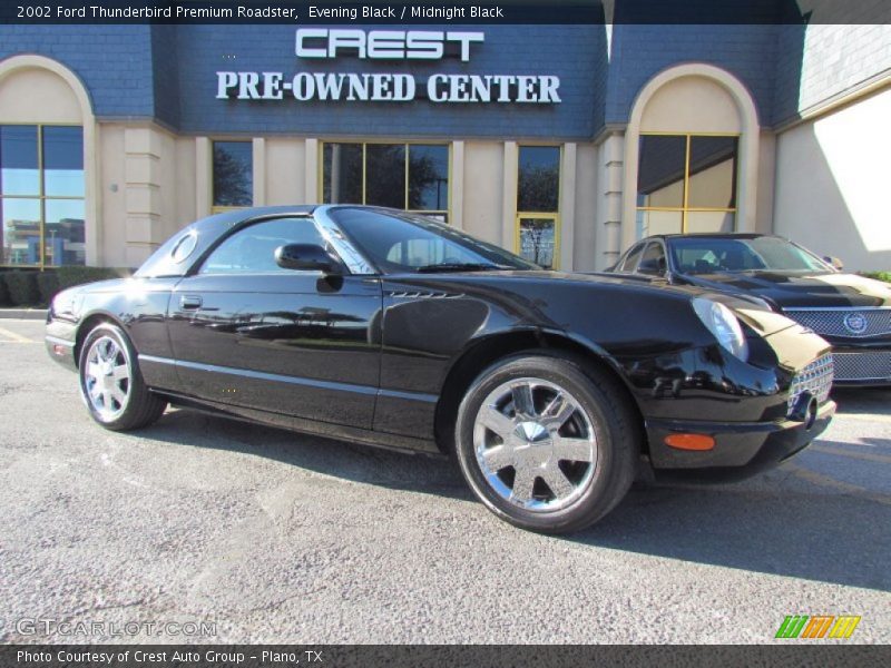 Evening Black / Midnight Black 2002 Ford Thunderbird Premium Roadster