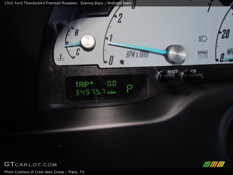 Evening Black / Midnight Black 2002 Ford Thunderbird Premium Roadster
