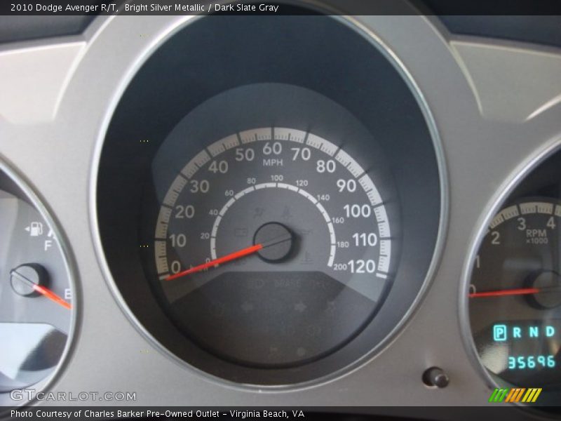 Bright Silver Metallic / Dark Slate Gray 2010 Dodge Avenger R/T