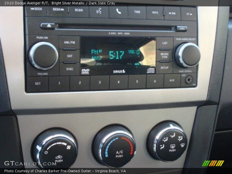 Bright Silver Metallic / Dark Slate Gray 2010 Dodge Avenger R/T
