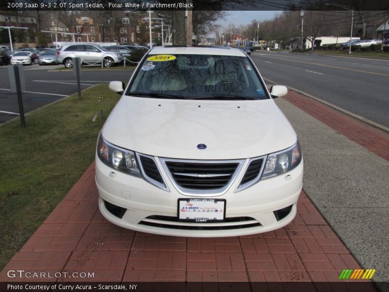 Polar White / Parchment/Black 2008 Saab 9-3 2.0T Sport Sedan