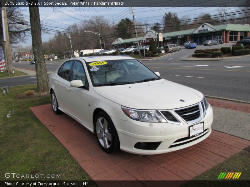 Polar White / Parchment/Black 2008 Saab 9-3 2.0T Sport Sedan