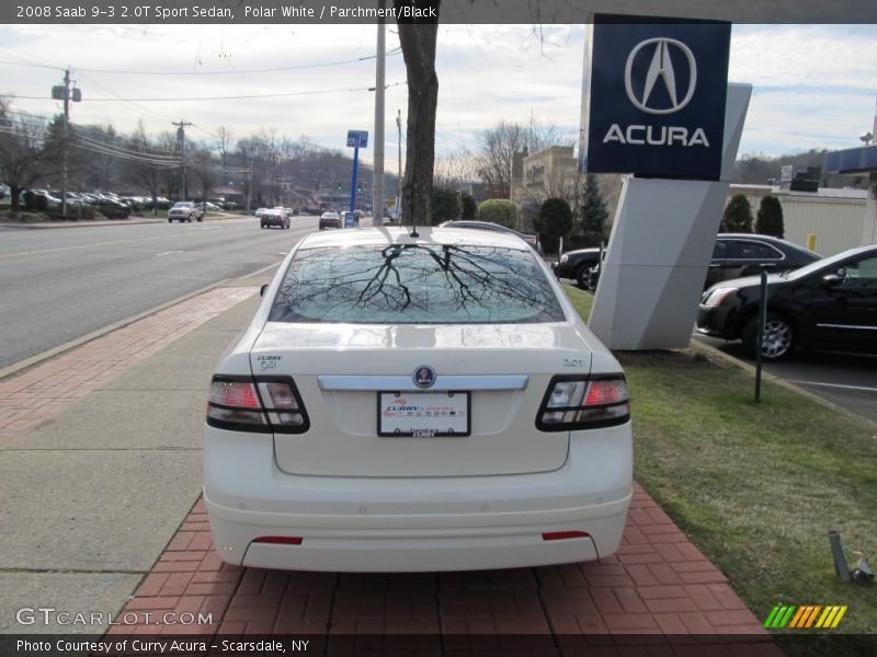 Polar White / Parchment/Black 2008 Saab 9-3 2.0T Sport Sedan