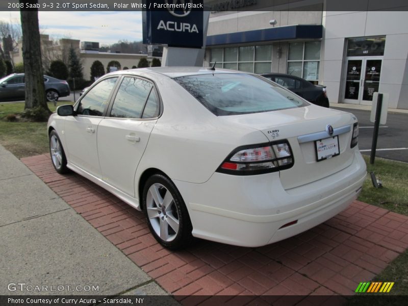 Polar White / Parchment/Black 2008 Saab 9-3 2.0T Sport Sedan