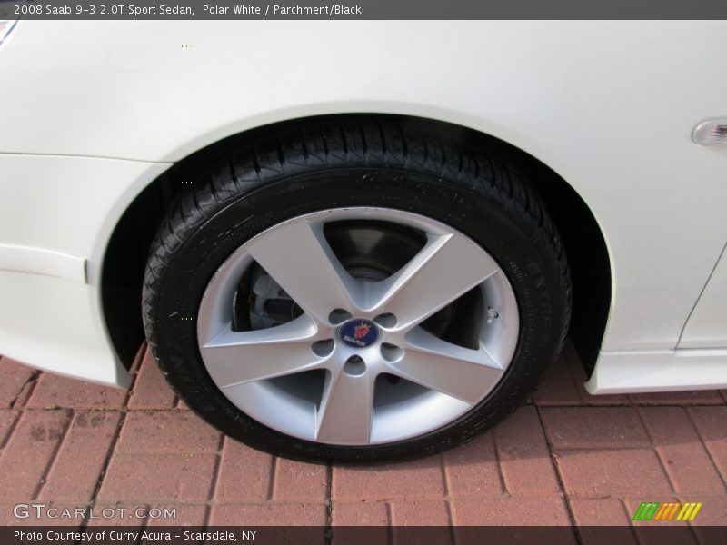 Polar White / Parchment/Black 2008 Saab 9-3 2.0T Sport Sedan