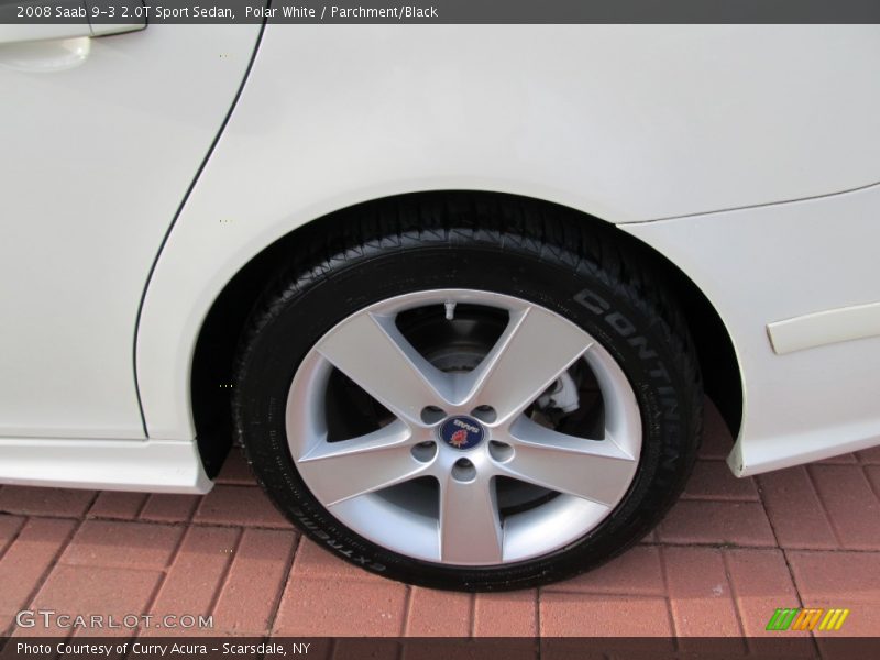 Polar White / Parchment/Black 2008 Saab 9-3 2.0T Sport Sedan