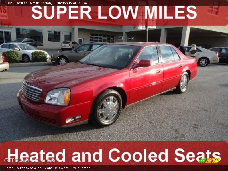 Crimson Pearl / Black 2005 Cadillac DeVille Sedan