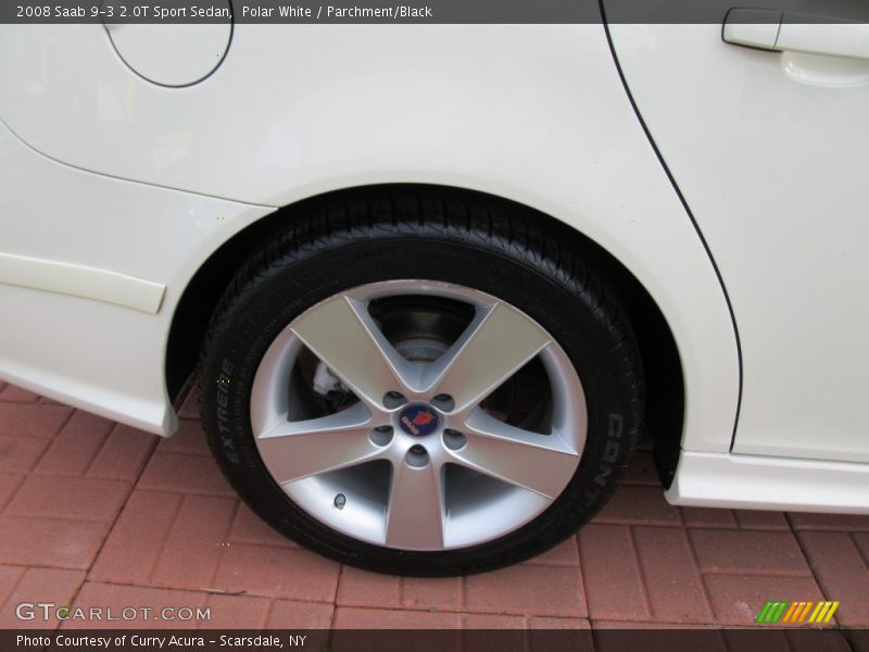 Polar White / Parchment/Black 2008 Saab 9-3 2.0T Sport Sedan