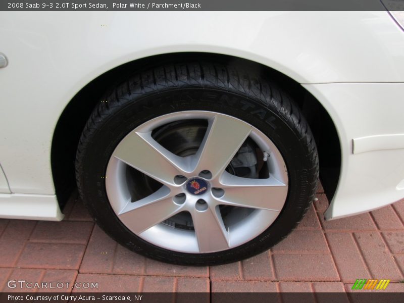 Polar White / Parchment/Black 2008 Saab 9-3 2.0T Sport Sedan
