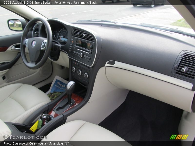 Polar White / Parchment/Black 2008 Saab 9-3 2.0T Sport Sedan