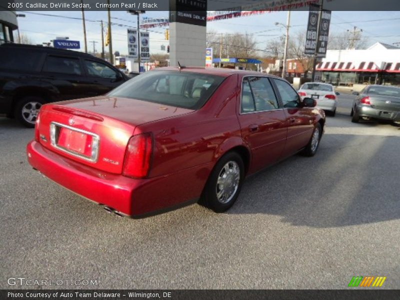 Crimson Pearl / Black 2005 Cadillac DeVille Sedan