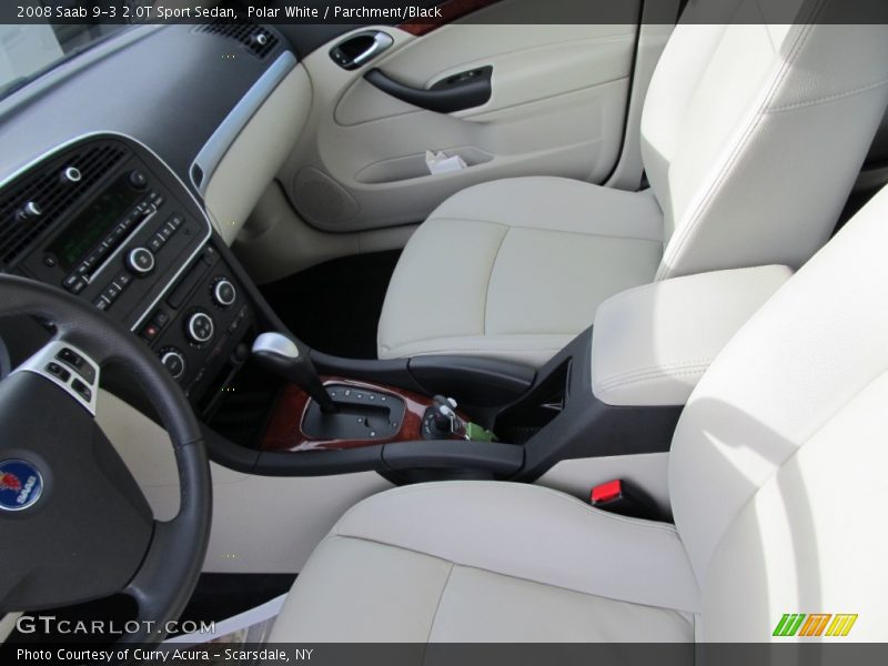 Polar White / Parchment/Black 2008 Saab 9-3 2.0T Sport Sedan