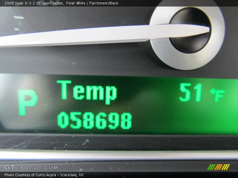 Polar White / Parchment/Black 2008 Saab 9-3 2.0T Sport Sedan