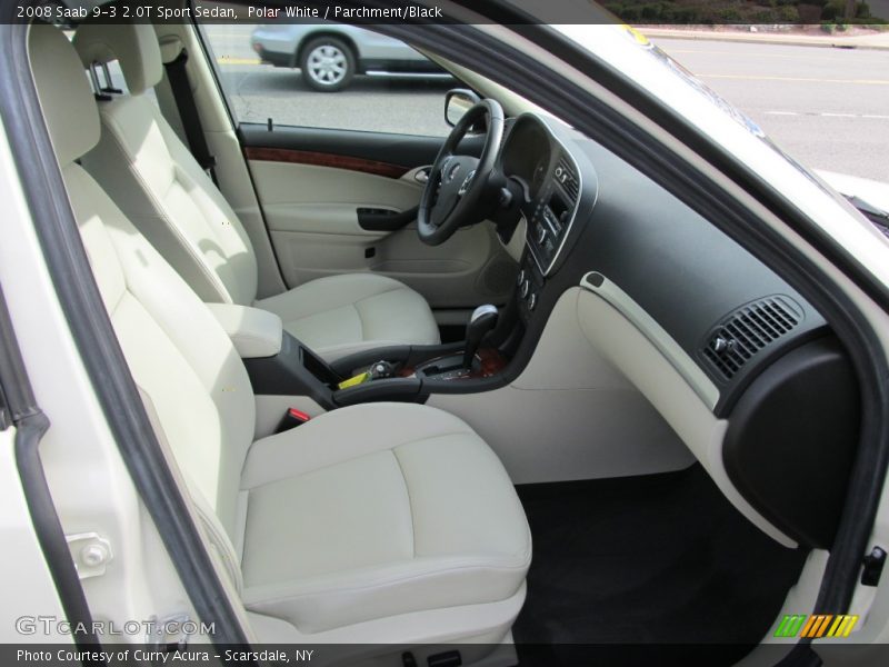 Polar White / Parchment/Black 2008 Saab 9-3 2.0T Sport Sedan