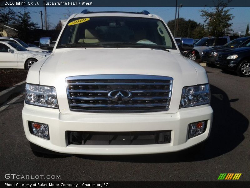 Tuscan White Pearl / Wheat 2010 Infiniti QX 56