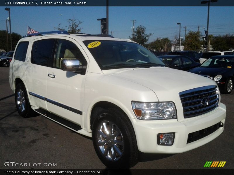 Tuscan White Pearl / Wheat 2010 Infiniti QX 56