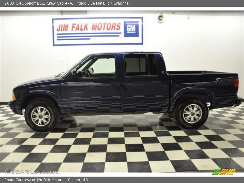 Indigo Blue Metallic / Graphite 2003 GMC Sonoma SLS Crew Cab 4x4